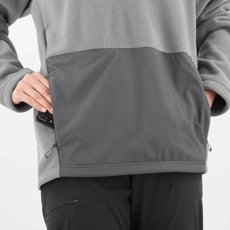 Grey Salomon Outlife Polartec Halz Zip Women's Sweatshirt | IE FW8536